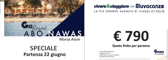 speciale marsa alam 22 giugno